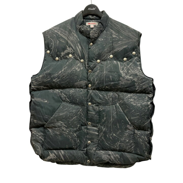 楽天市場】【中古】MASU 22AW MARBEL BANDANA PUFFER マーブル柄ダウン 