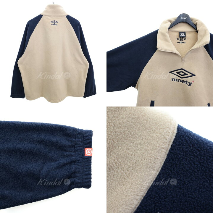 楽天市場】【中古】9090 ハーフジップフリースジャケット ベージュ 