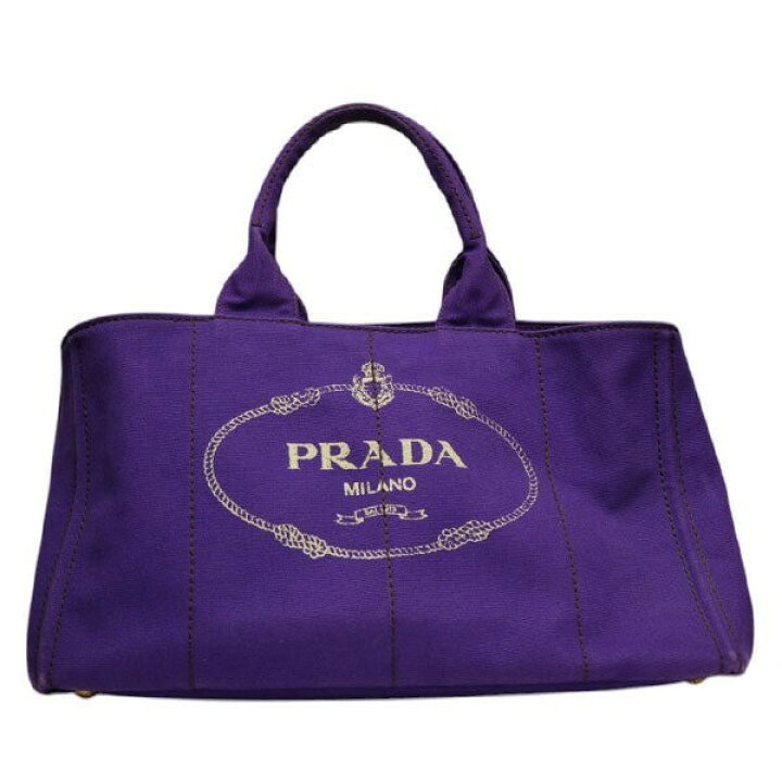 楽天市場】【中古】PRADA カナパ トートバッグ パープル 【171124  
