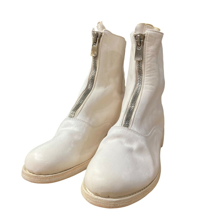 楽天市場】【中古】GUIDI バックZIPブーツ ホワイト サイズ：38 