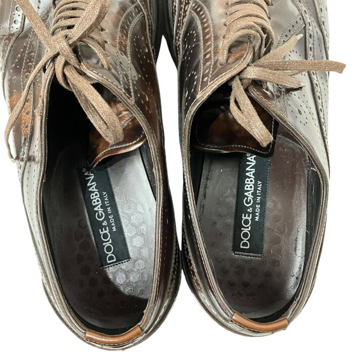 楽天市場】【中古】DOLCE ＆ GABBANA ウイングチップ レザーシューズ 
