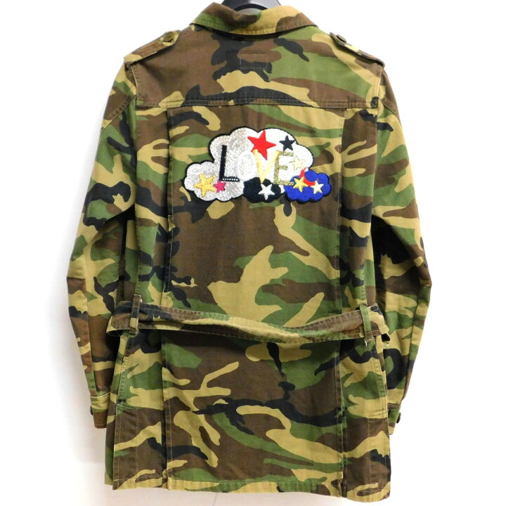 楽天市場】【中古】Saint Laurent Paris ラブパッチ ミリタリーシャツ  