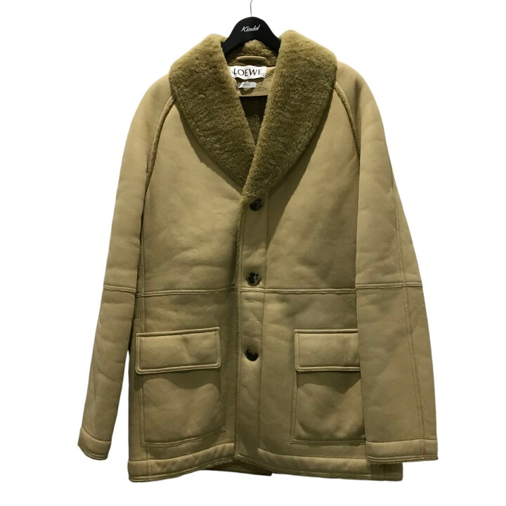 楽天市場】【中古】LOEWE ムートンコート 17133112100 ベージュ サイズ  