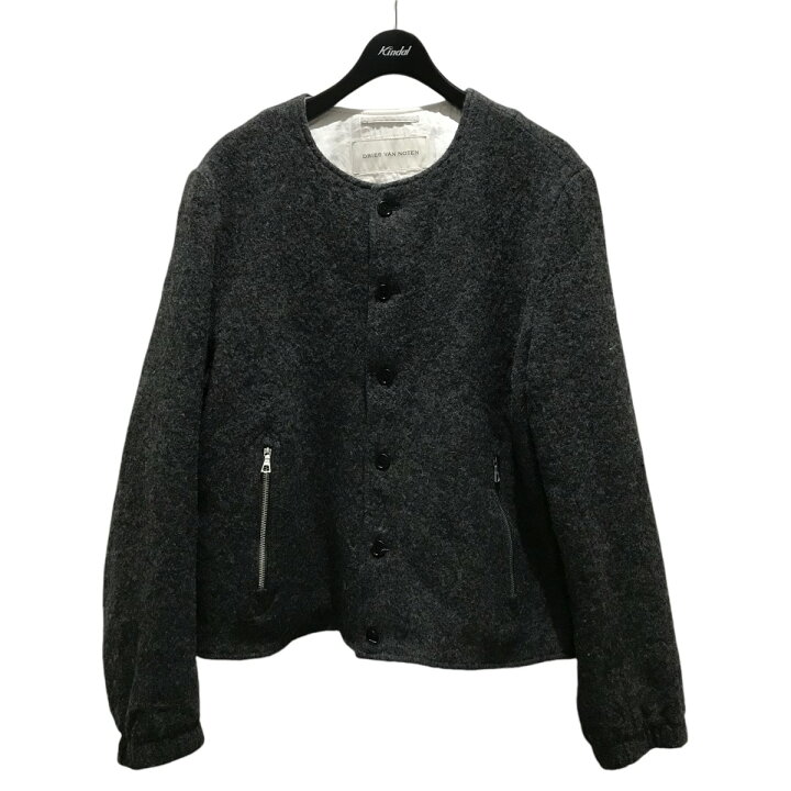 楽天市場】【中古】DRIES VAN NOTEN ノーカラージャケット グレー 