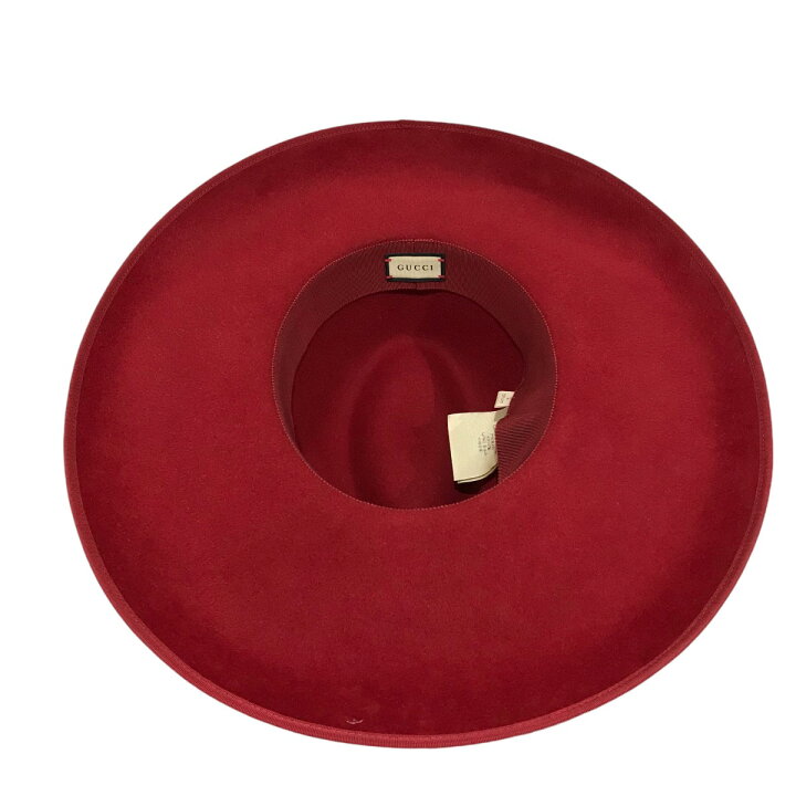 楽天市場】【中古】GUCCIホースビットハット 644474 レッド サイズ：L 