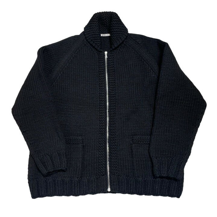 楽天市場】【中古】AURALEE SILK WOOL HAND KNIT COWICHAN ジップ 