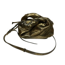 【中古】DRIES VAN NOTEN24SS ツイストショルダーバッグ ゴールドxシルバー サイズ：ONESIZE【価格見直し】
