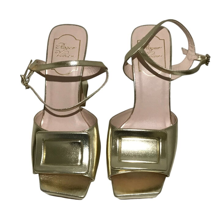 楽天市場】【中古】Roger Vivier ストラップサンダル シャンパン 