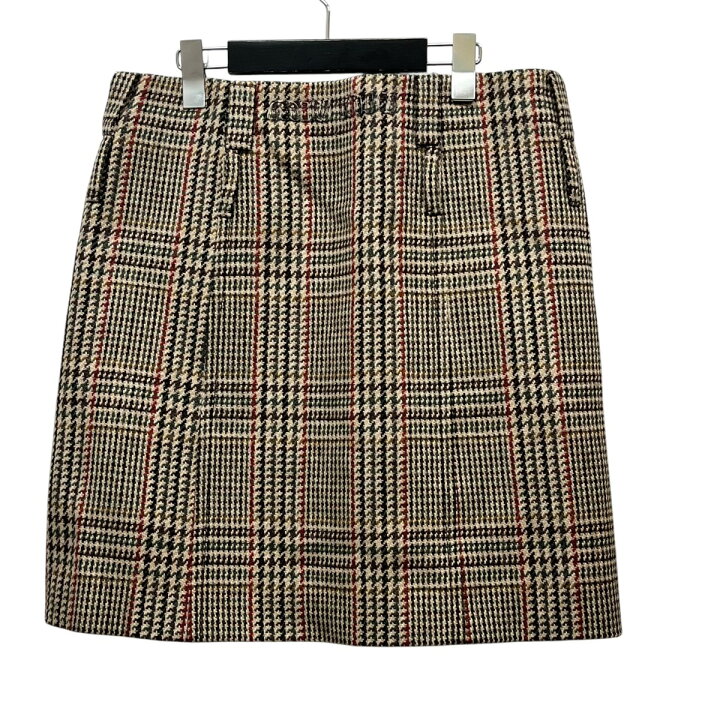 楽天市場】【中古】MIU MIU チェックスカート MG1855 ベージュ サイズ  