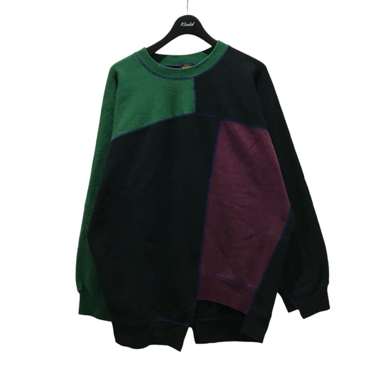 kolor/BEACON カラービーコン スウェット 2(M位) グレーx緑 【古着 