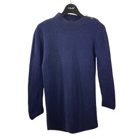 【中古】HERMES長袖ニット ネイビー サイズ：XS【価格見直し】