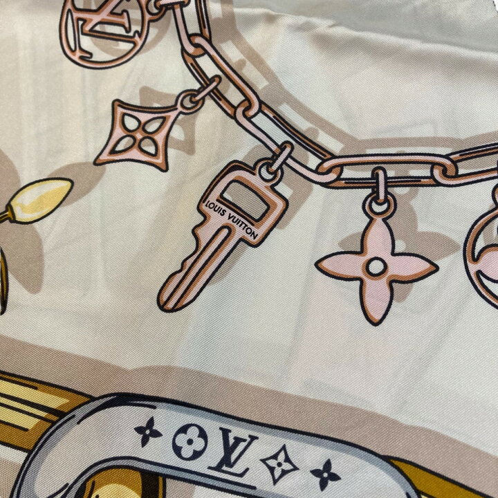 楽天市場】【中古】LOUIS VUITTON カレ90・ビジュエルド シルク 