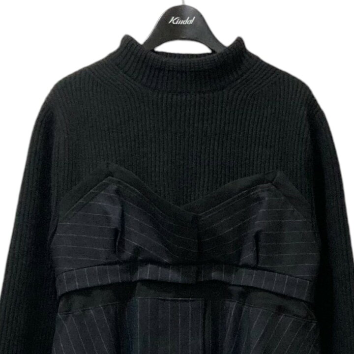 楽天市場】【中古】sacai Wool Knit x Chalk Stripe Dress ニット 