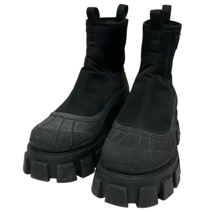 楽天市場】【中古】PRADA モノリス Re-Nylon ギャバジン ブーツ 2UE029 