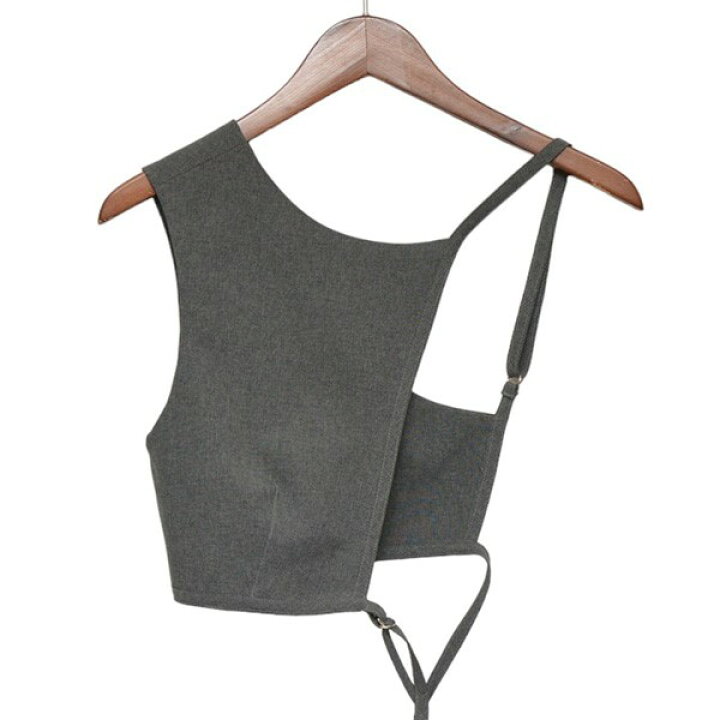 楽天市場】【中古】KISHIDAMIKI ハーフビスチェ ベスト グレー サイズ  