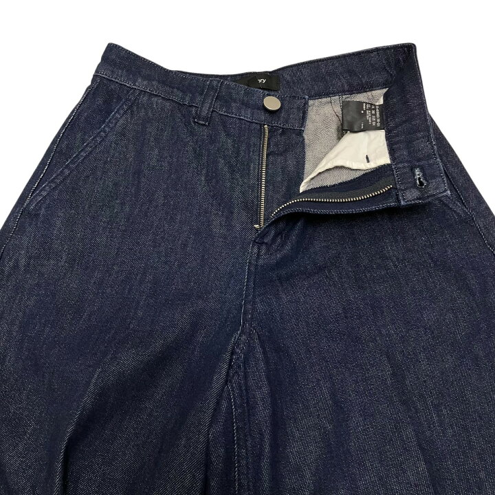 楽天市場】【中古】theory 24SS Drape Denim HW WIDE TROUSER D デニム  