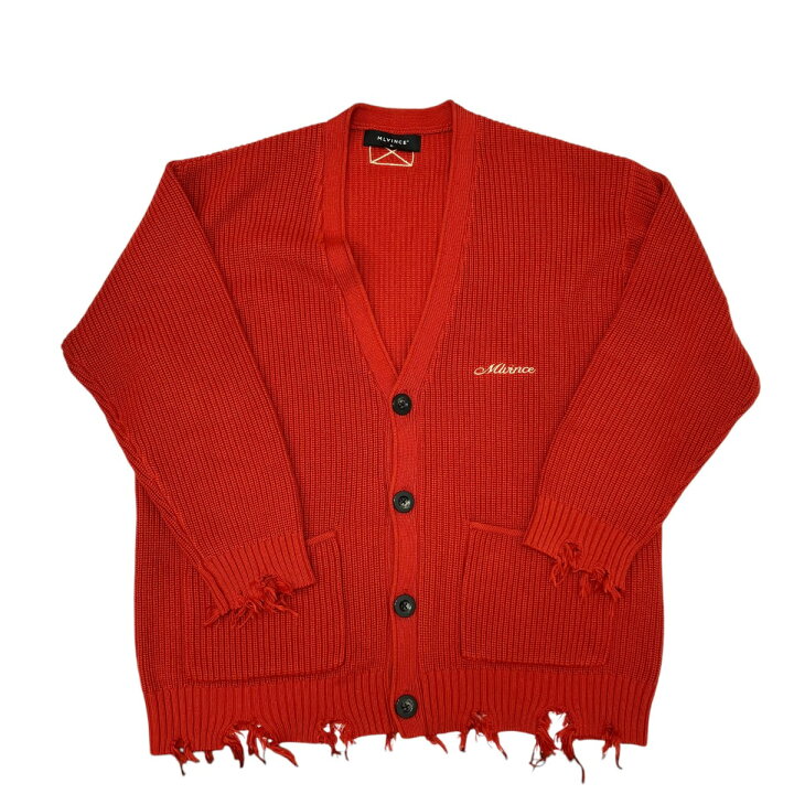 楽天市場】【中古】MLVINCE ダメージ 加工 カーディガン レッド サイズ 