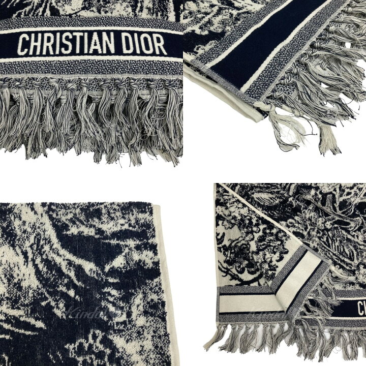 楽天市場】【中古】Christian Diorビーチタオル 21JOU800IXGN ネイビー 