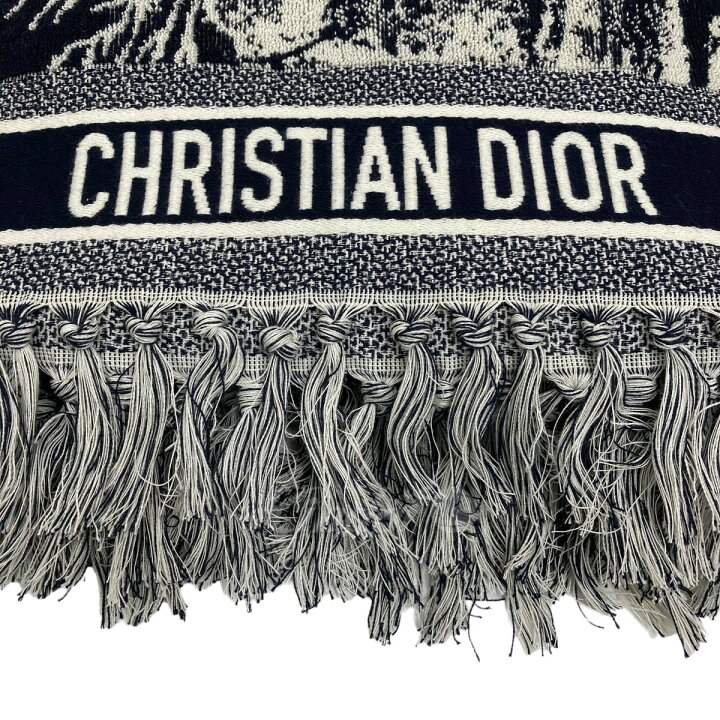 楽天市場】【中古】Christian Diorビーチタオル 21JOU800IXGN ネイビー 