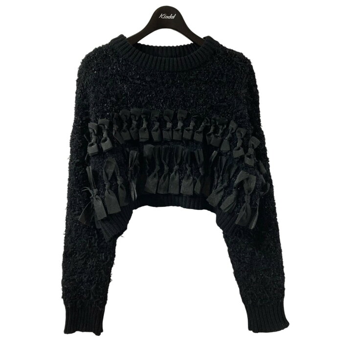 楽天市場】【中古】AMERI RIBBON TAPE SHORT KNIT TOP 長袖ニット 