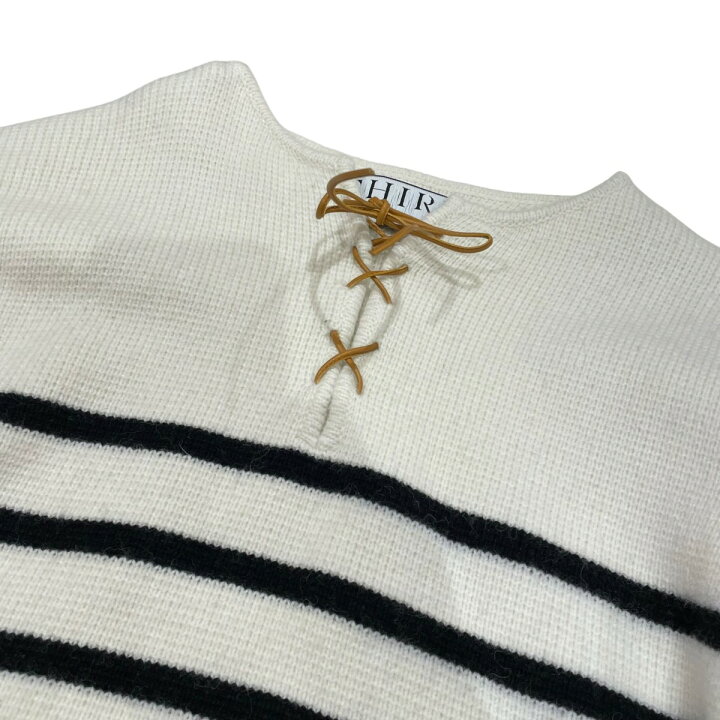 楽天市場】【中古】THIRD MAGAZINE レースアップボーダーニットプル  