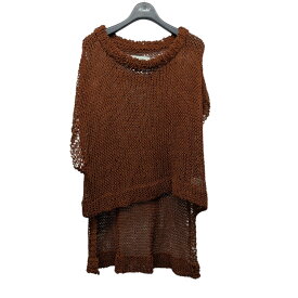 【中古】amachi．Double Coil Vest ニットベスト ブラウン サイズ：4【価格見直し】