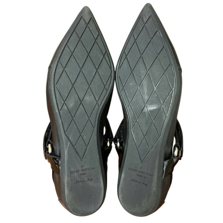 楽天市場】【中古】LOUIS VUITTON LEATHER BALLET FLATS ストラップ 