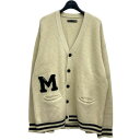 【中古】MINEDENIM24AW Raccoon Knit Letterd Wappen Cardigan ワッペンニットカーディガン ホワイト サイズ：2【価格見直し】