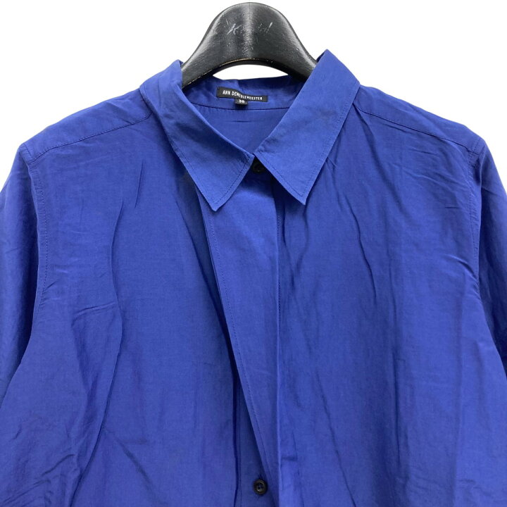楽天市場】【中古】ANN DEMEULEMEESTERシルク混シャツ ネイビー サイズ 