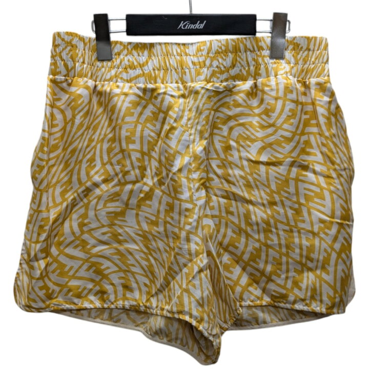 楽天市場】【中古】FENDI ズッカ柄 シルク ショートパンツ イエロー 