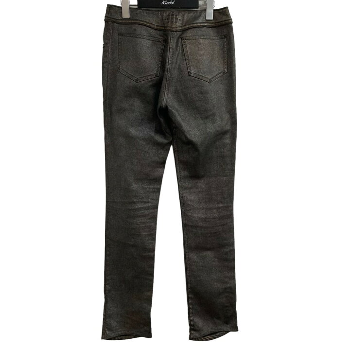 CHANEL シャネル サイドチェーンデザインプリントスキニーロングデニム  