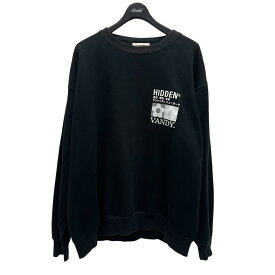 【中古】Hidden NY×VANDY　クルーネックスウェット ブラック サイズ：XL 【200225】（ヒドゥン×ヴァンディー）
