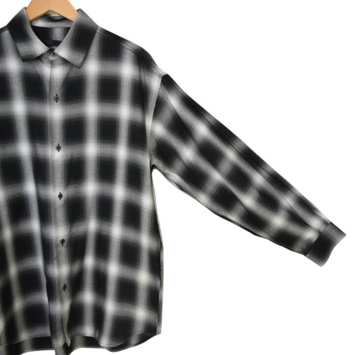 楽天市場】【中古】juha OMBRE CHECK SHIRT BLACK オンブレチェック 