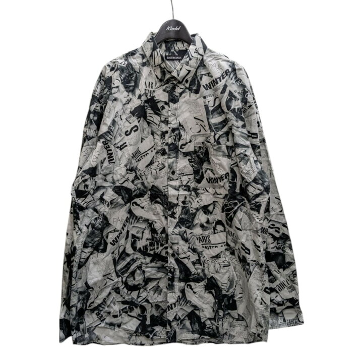 楽天市場】【中古】BALENCIAGA マガジンプリント長袖オーバーサイズ 