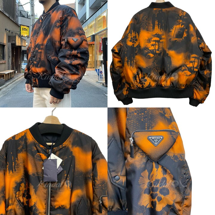 楽天市場】【中古】PRADA 22AW Re-Nylon Human Bomber Jacket MA-1 