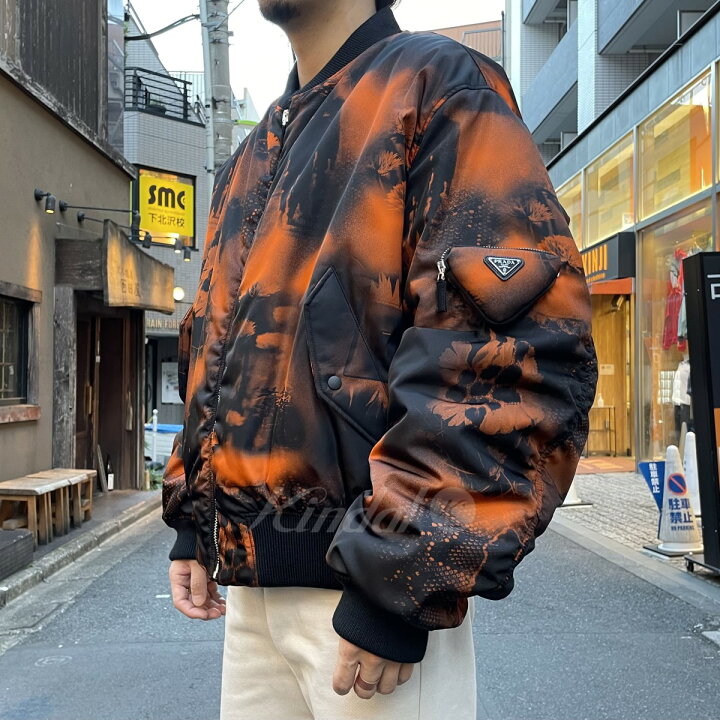楽天市場】【中古】PRADA 22AW Re-Nylon Human Bomber Jacket MA-1 