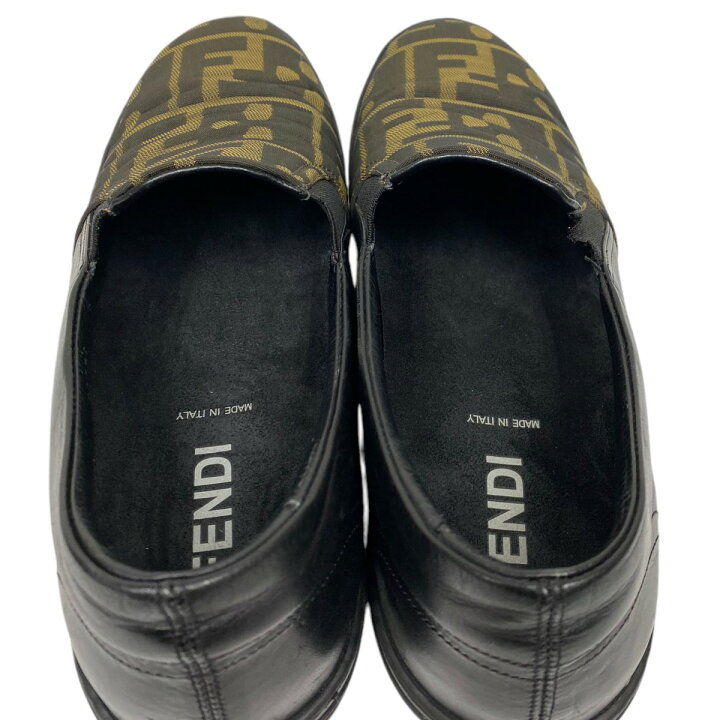 楽天市場】【中古】FENDI Sneaker Zucca Slip-on ズッカ柄レザー 