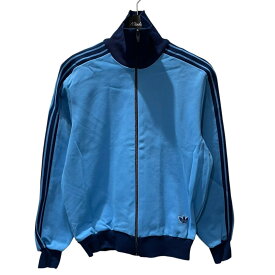 【中古】adidas70s トラックジャケット デサント製 W．GERMANY 西ドイツ ADS-3F ブルー サイズ：2【価格見直し】