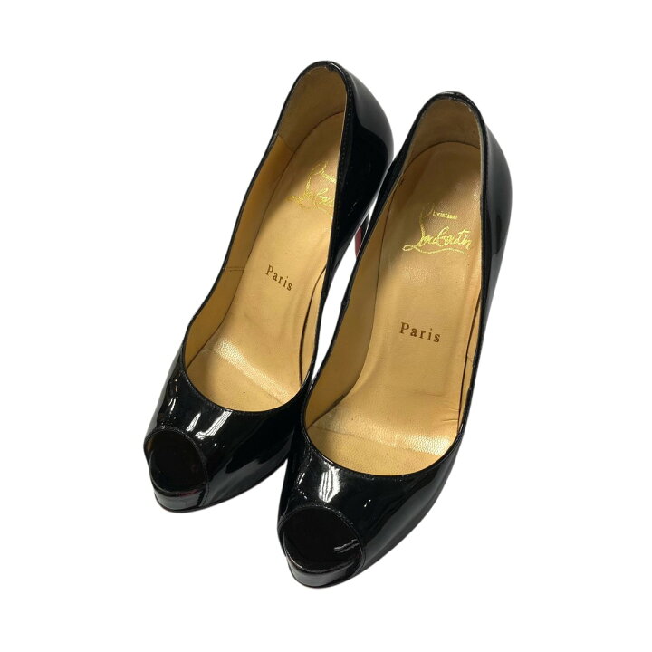楽天市場】【中古】Christian Louboutin エナメル オープントゥ ヒール 