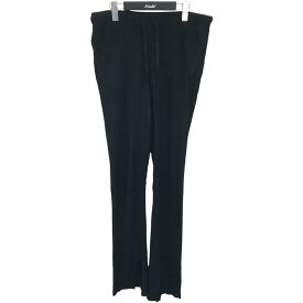 【中古】MYNE「Partly Knitted Pants」 ニットフレアパンツ G10PT025 ブラック サイズ：M【価格見直し】