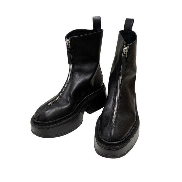 楽天市場】【中古】JIL SANDER フロントジップブーツ ブラック サイズ 