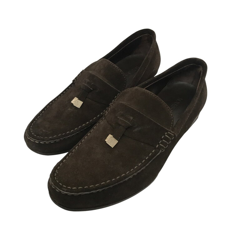 楽天市場】【中古】LOUIS VUITTON ローファー ブラウン サイズ：6 1/2 