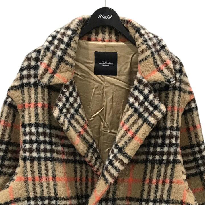 楽天市場】【中古】UNUSEDチェック柄コート Check coat US1462 