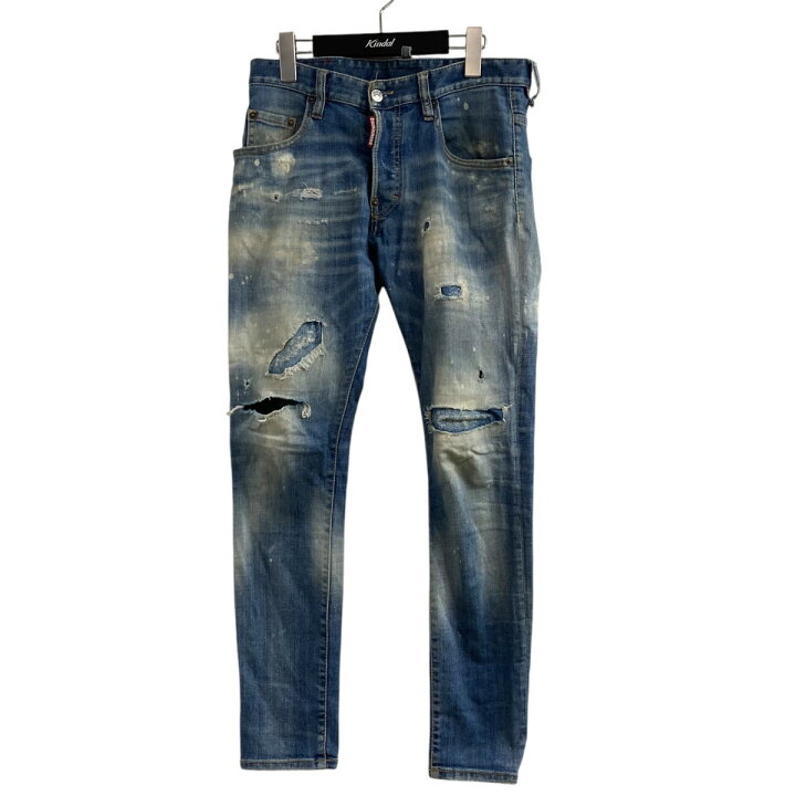 楽天市場】【中古】DSQUARED2無地 ダメージ加工デニムパンツ ブルー 