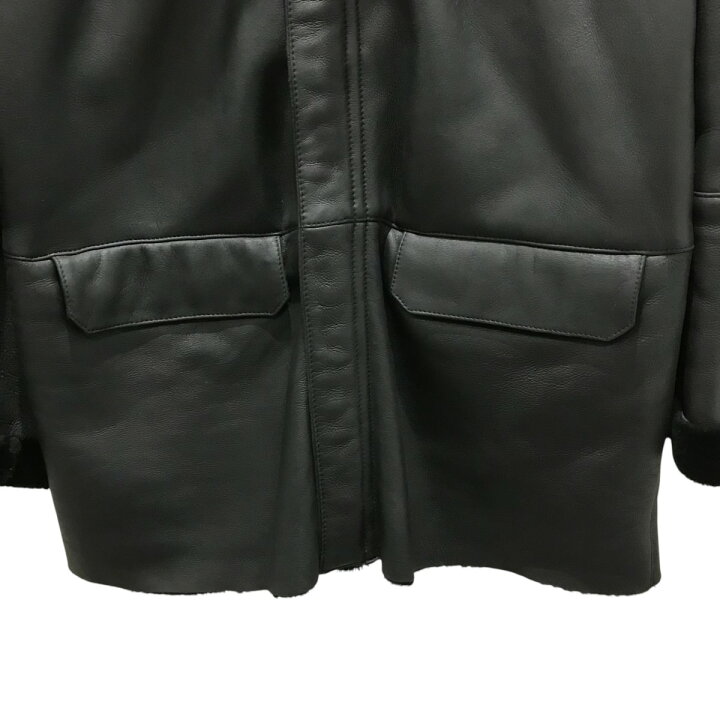 楽天市場】【中古】Les Copains ムートンコート ブラック サイズ：52 