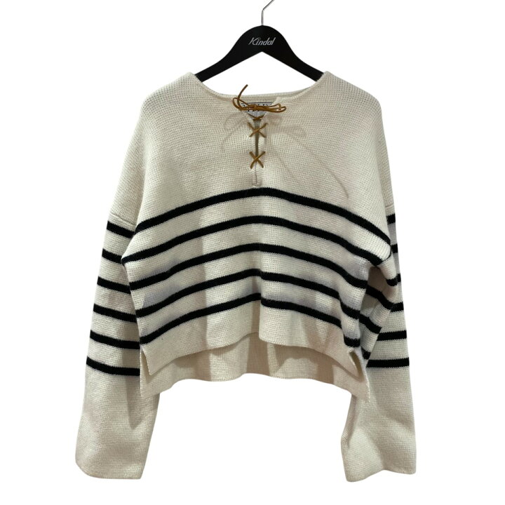 楽天市場】【中古】THIRD MAGAZINEレースアップボーダーニットプル  