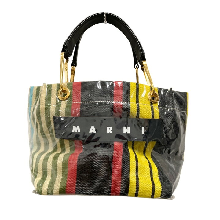 楽天市場】【中古】MARNIストライプ トートバッグ BMMP0013Q0 マルチ 