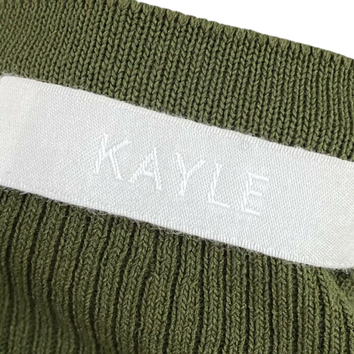 楽天市場】【中古】KAYLEリブニットカーディガン K-1101 カーキ サイズ  