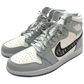 【中古】DIOR×NIKE　「Air Jordan 1 High OG」 ハイカットスニーカー 3SH130ZDD グレー サイズ：cm 【040425】（ディオール×ナイキ）