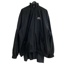 【中古】BALENCIAGAテクノポプリントラックジャケット ブラック サイズ：XS【価格見直し】